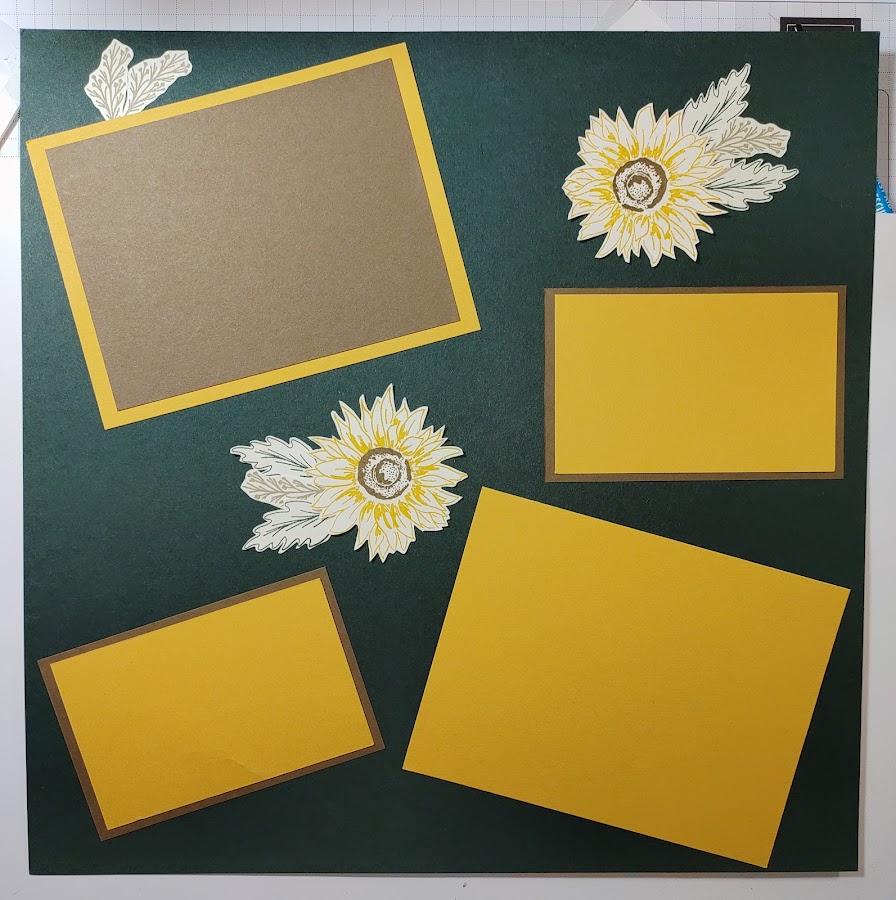 Sunflower scrapbook page