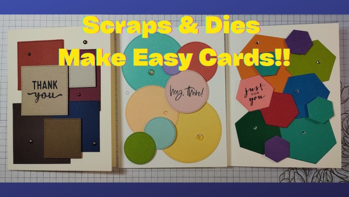 cards using your scraps and shaped dies to make the cover of your card.