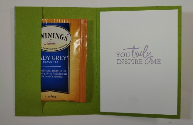 inside teabag party favor card with individually wrapped teabag