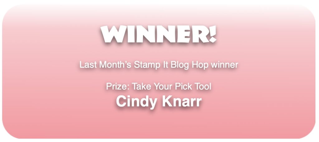 Winner of last month's blog hop