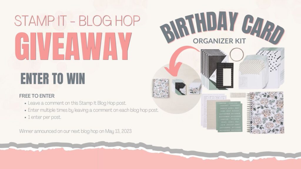 Blog Hop giveaway of birthday card organizer kit, leave comment to be entered 