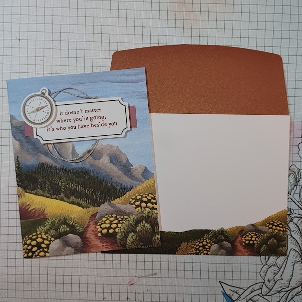 scenic card of mountains & valley made with May 2023 paper pumpkin kit
