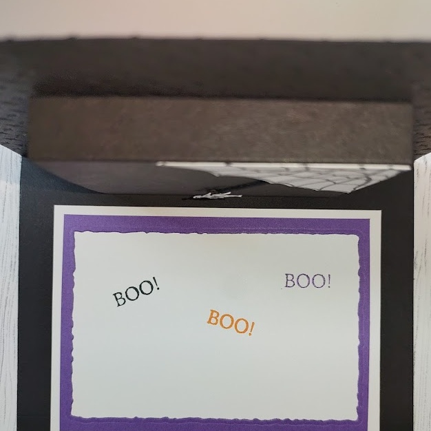 inside card "BOO" stamped 3 times