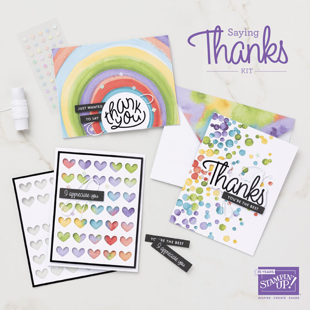 New to Stamping? The Saying Thanks card kit perfect for all new to stamping.