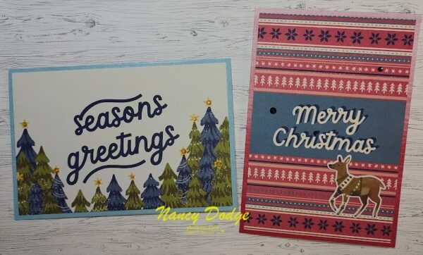 Beary Christmas cards made with Memories & More pack