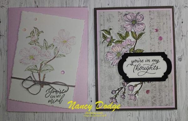 Detailed Dogwood Cards with pink flowers