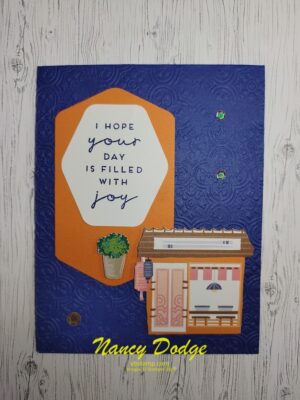 Heartfelt Hexagon card with sentiment "I hope your day is filled with joy"