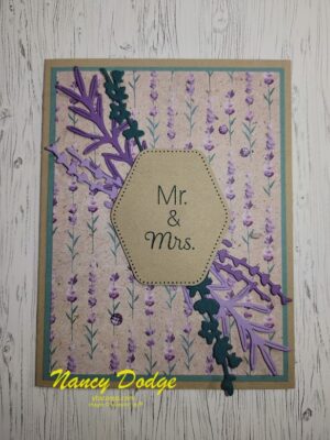 Heartfelt Hexagon card with sentiment "Mr. & Mrs."