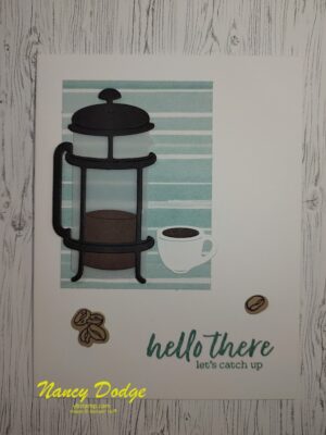 Latte Love card with Espresso carafe & cup