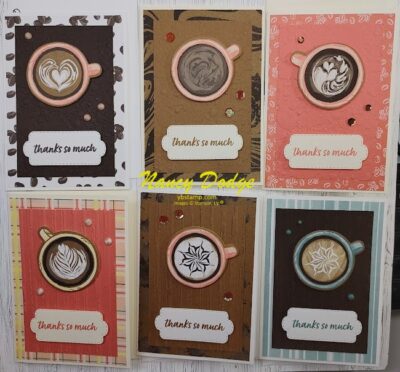 6 Coffee Time cards made for drop-in