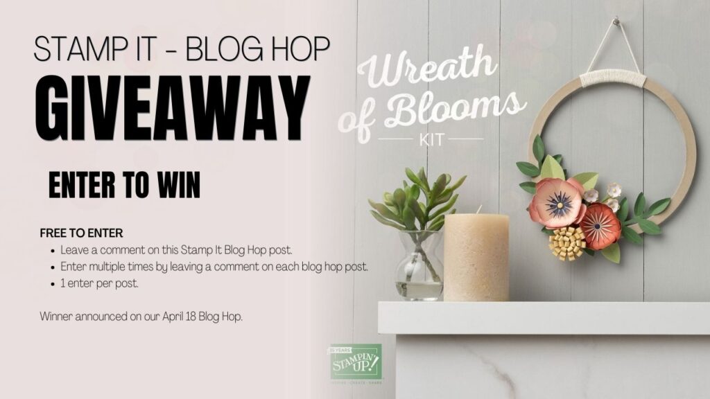 Giveaway of Blooms Wreath March 2024 blog hop