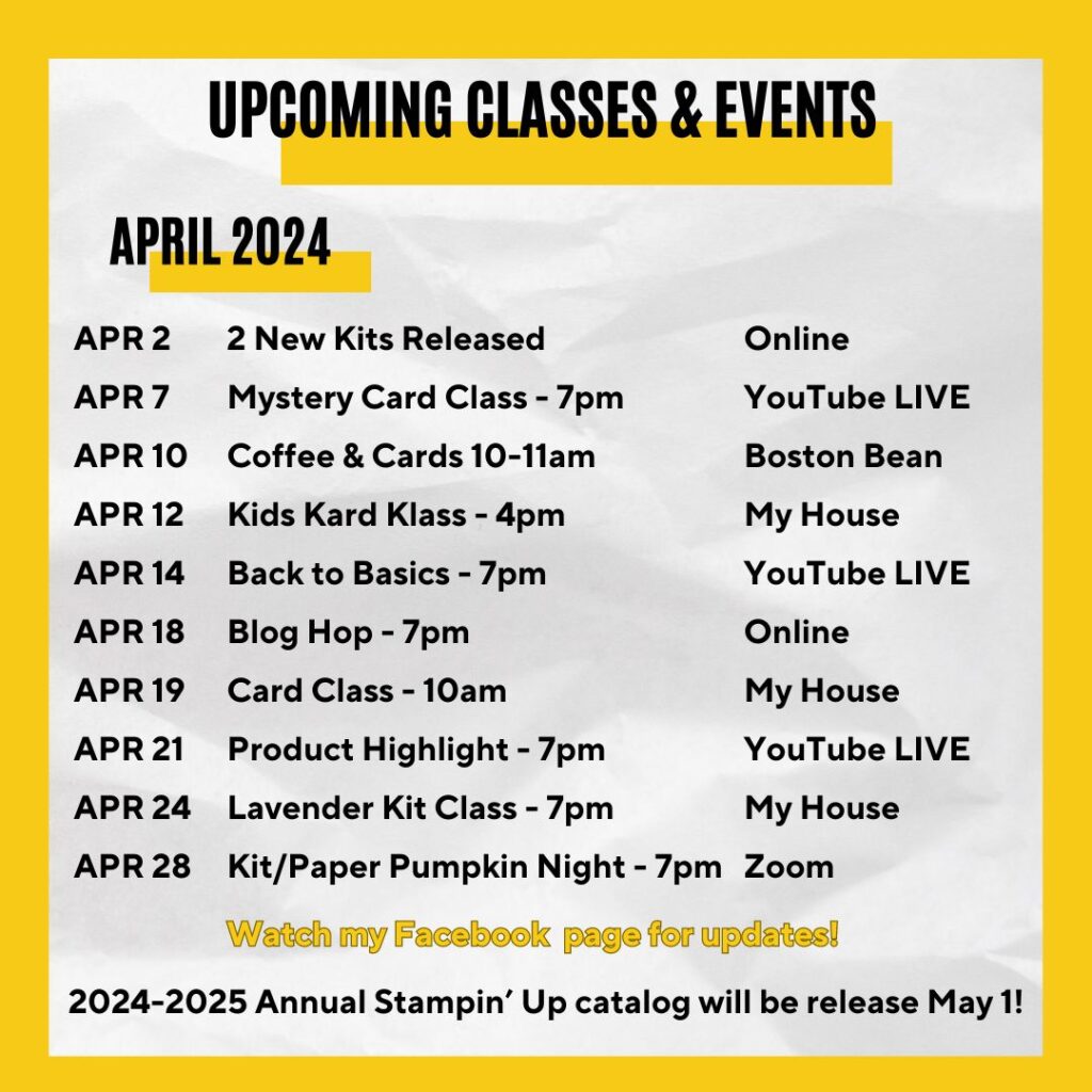 April 2024 YB Stamp Schedule