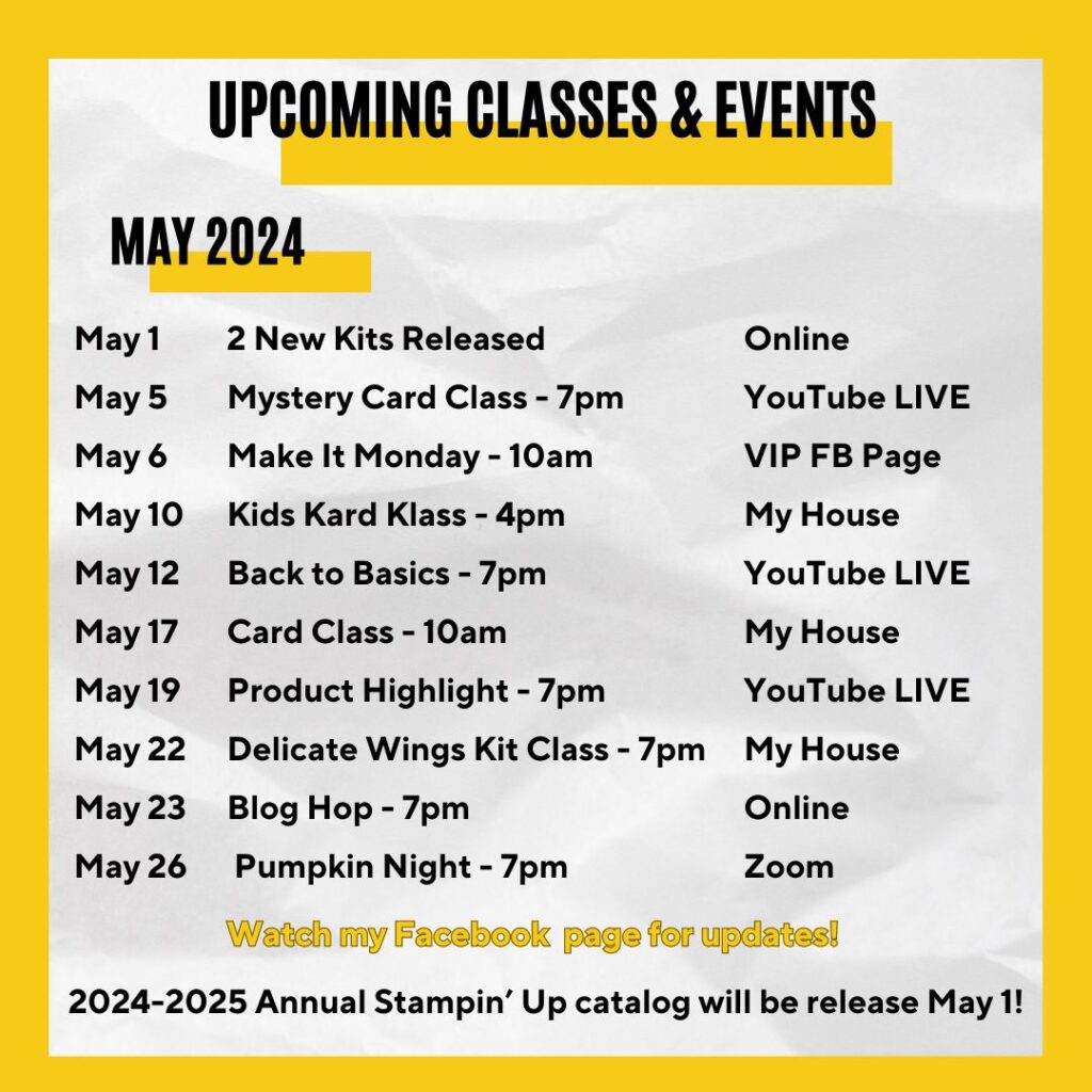May 2024 Classes & Events
