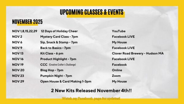 November 2025 Schedule