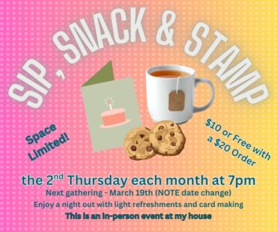Sip Snack Stamp March 19th