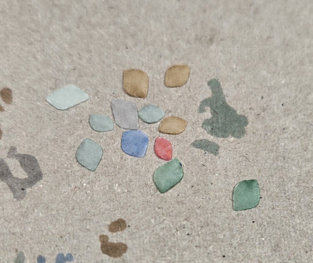 Colored sea glass